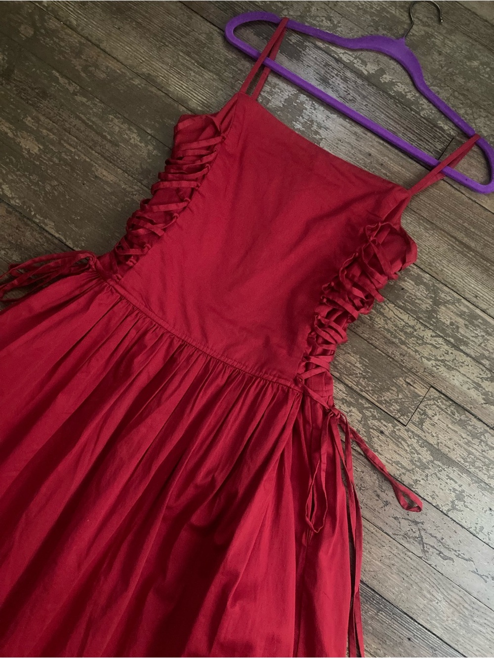 Angelina Midi Dress in Red - Picture 8 of 14